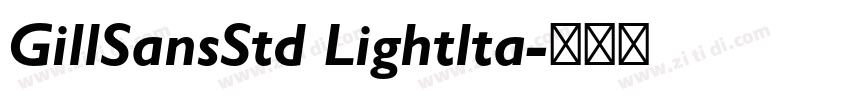 GillSansStd Lightlta字体转换